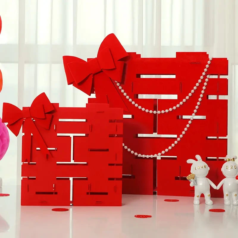 婚房布置立体喜字摆件新房结婚卧室装饰套装婚礼用品套装囍字立柱