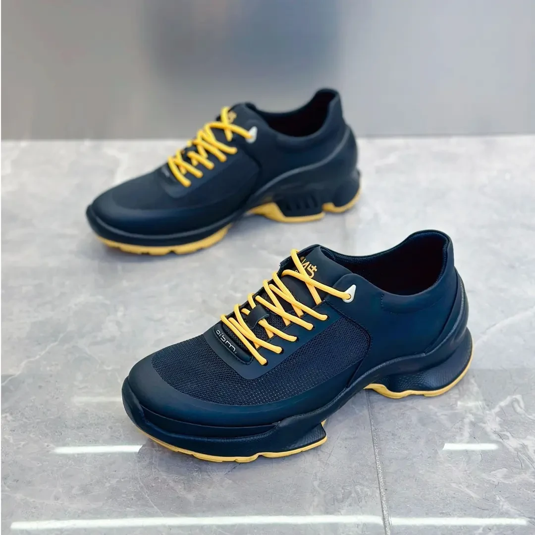 鞋子男款网面透气干净感痞帅男鞋户外登山上班通勤百搭旅游鞋全黑