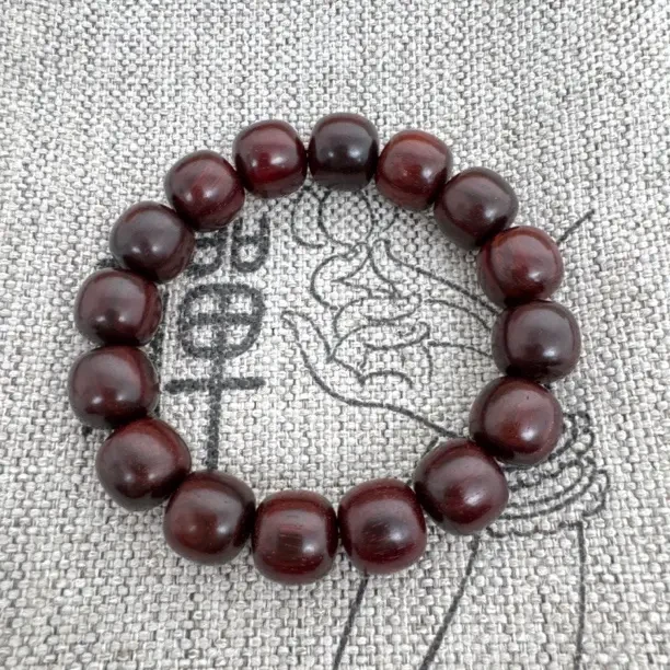 【臻藏送礼】印度小叶紫檀1.3x1.4高油高密老型文玩手串檀香紫檀