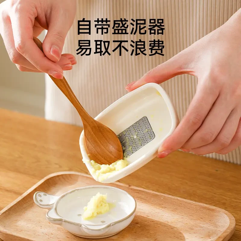 厨房手动生姜末葱姜磨泥器 手动蒜泥器 山葵芥末擦丝粉碎器zt