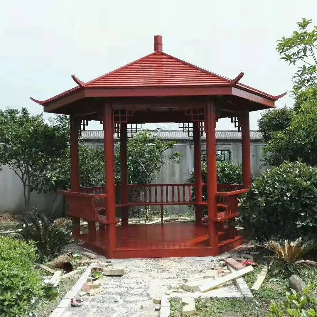 户外防腐木凉亭 适用于公园 景区 小区 庭院