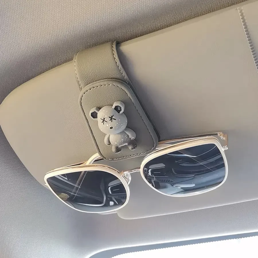 车载眼镜夹墨镜架遮阳板收纳盒神器车内主驾汽车太阳镜多功能夹子