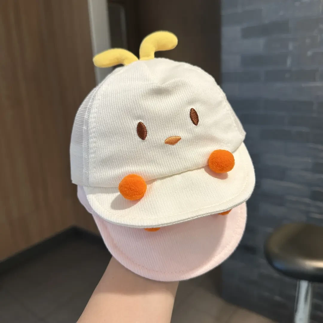 婴儿帽子夏季网款超萌小月龄遮阳帽0-6个月新生儿宝宝防晒鸭舌帽