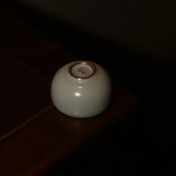 晓芳窑早期仿汝天青不开片圆口杯