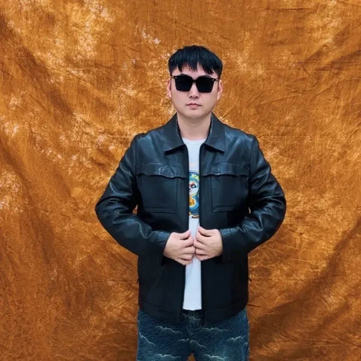 男士头层山羊皮翻领时尚百搭真皮皮夹克外套秋冬款潮流春秋经典