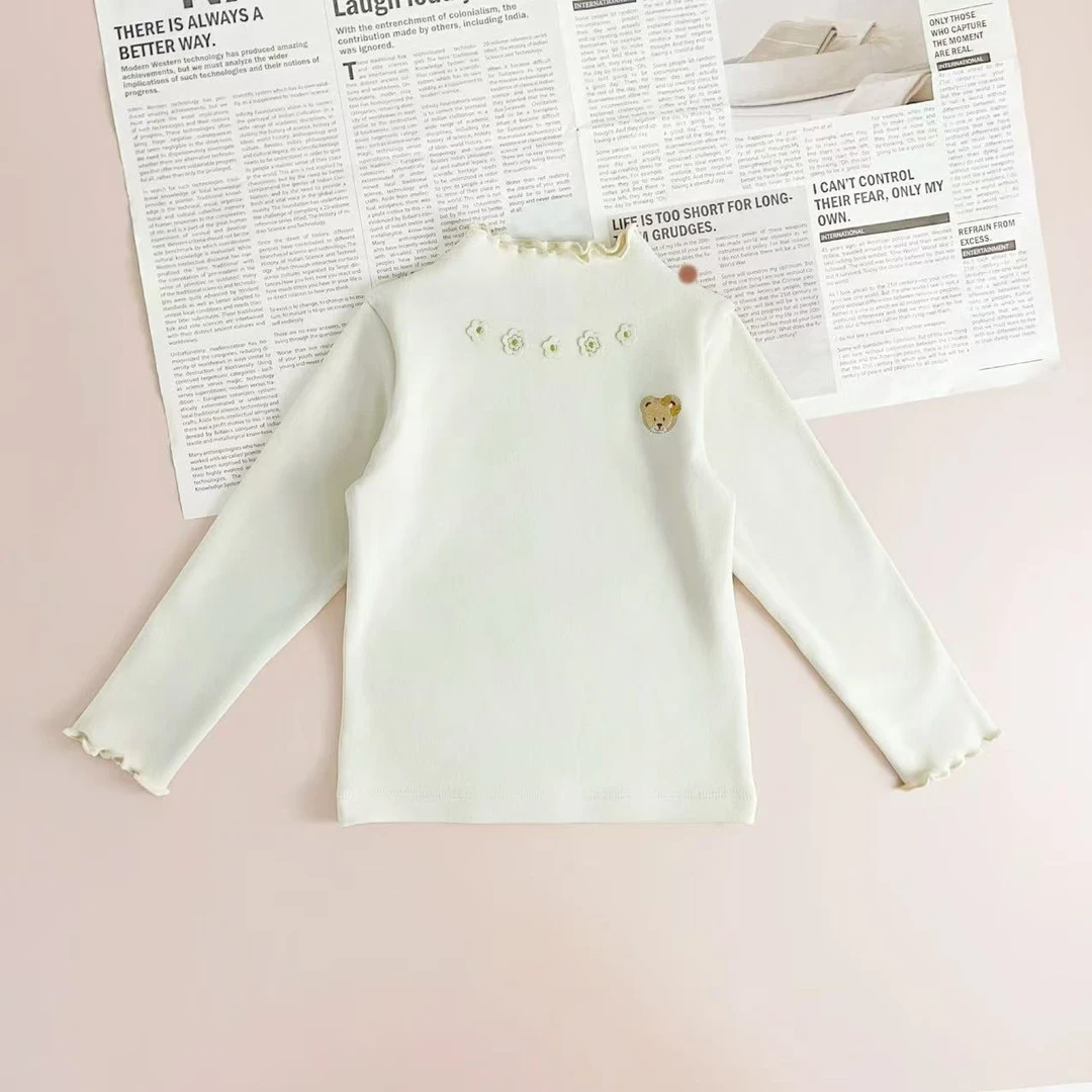 可爱H25288新款小熊打底衫百搭时髦女童T恤