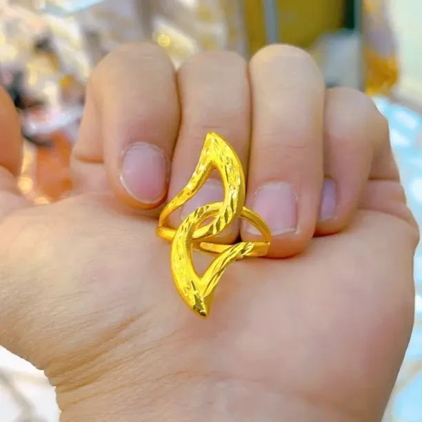 铜合金戒指 铜合金 时尚复古雕刻经典素款气质百搭轻奢可调节国潮