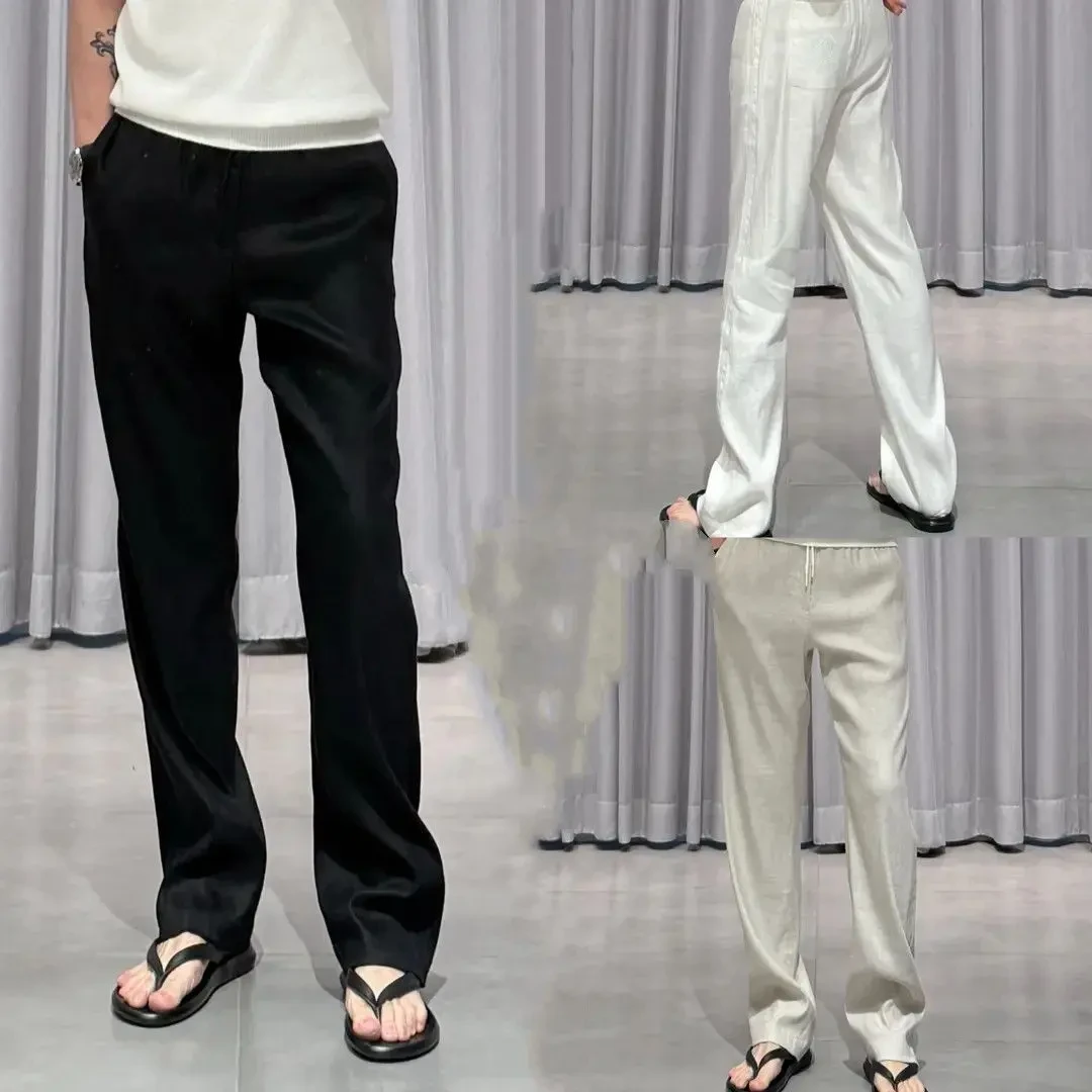 【高端品质】夏季薄款时尚简约轻奢长裤男士潮流宽松直筒透气休闲裤