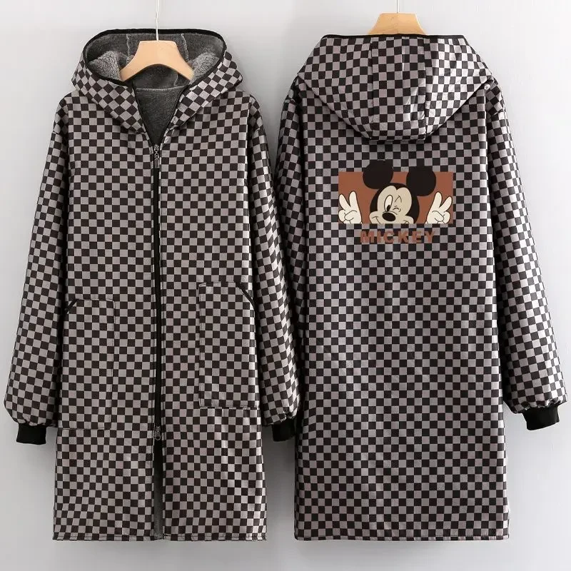 长袖加绒保暖罩衣居家外出围裙经典棋盘格创意印花可外穿式工作T