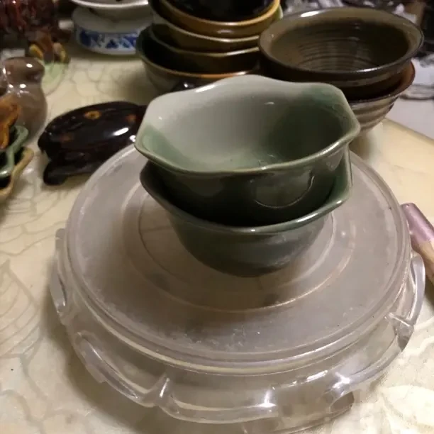 陶瓷癸口杯子两只