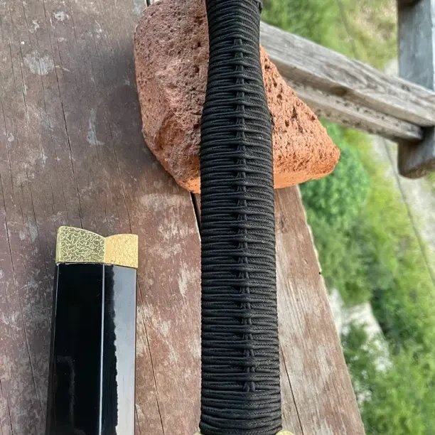 花纹钢手工锻打一体龙骨长款汉剑素装未开刃收藏佳品