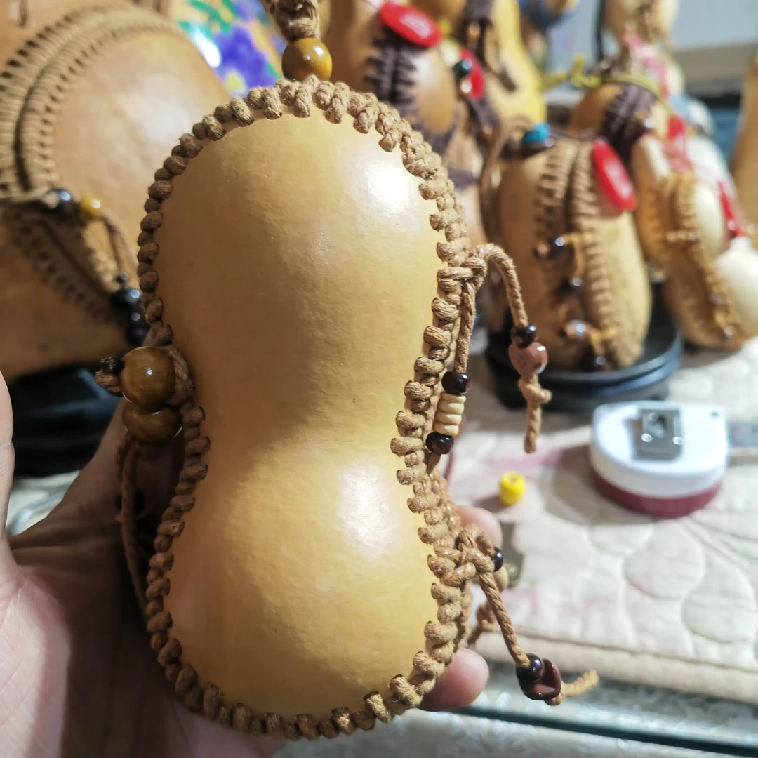 天然手工葫芦收纳包，文玩葫芦包