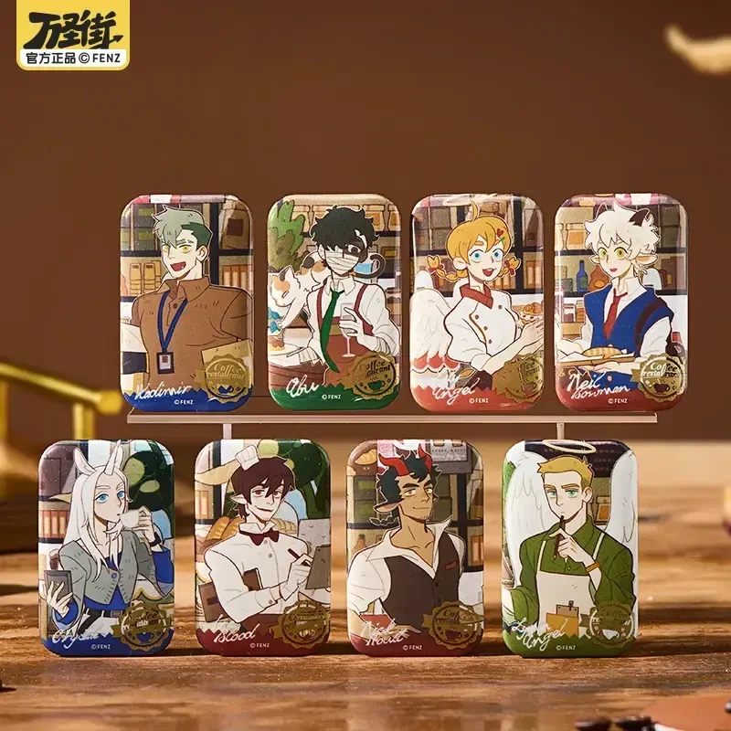 【悦悦】万圣街-香醇时光系列-马口铁徽章透卡镭射票冰箱贴伪拍立得