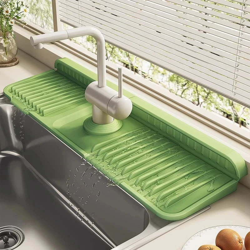 卫生间水池水槽洗漱台厨房洗手台硅胶水龙头沥水垫防溅水垫A752