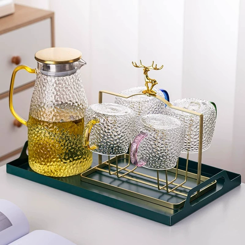 冷水壶玻璃耐高温家用大容量泡茶套装白开水杯耐热茶壶扎壶凉水壶