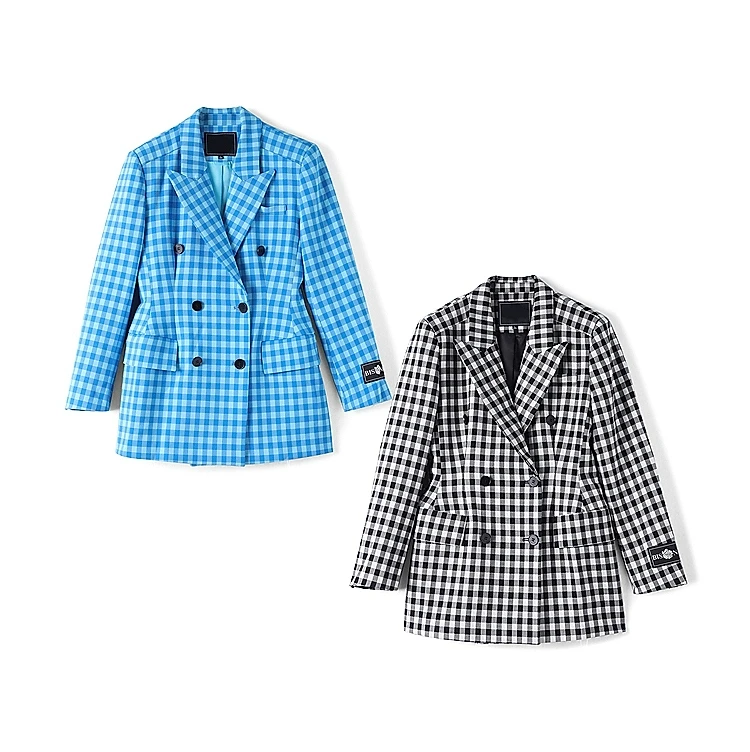 43894【贝系列】格子套装外套041W03022