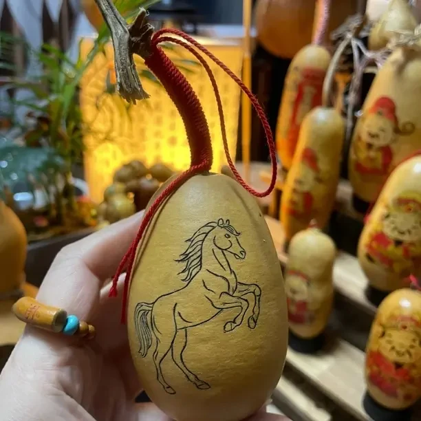 手工雕刻葫芦文玩手捻好物 八宝