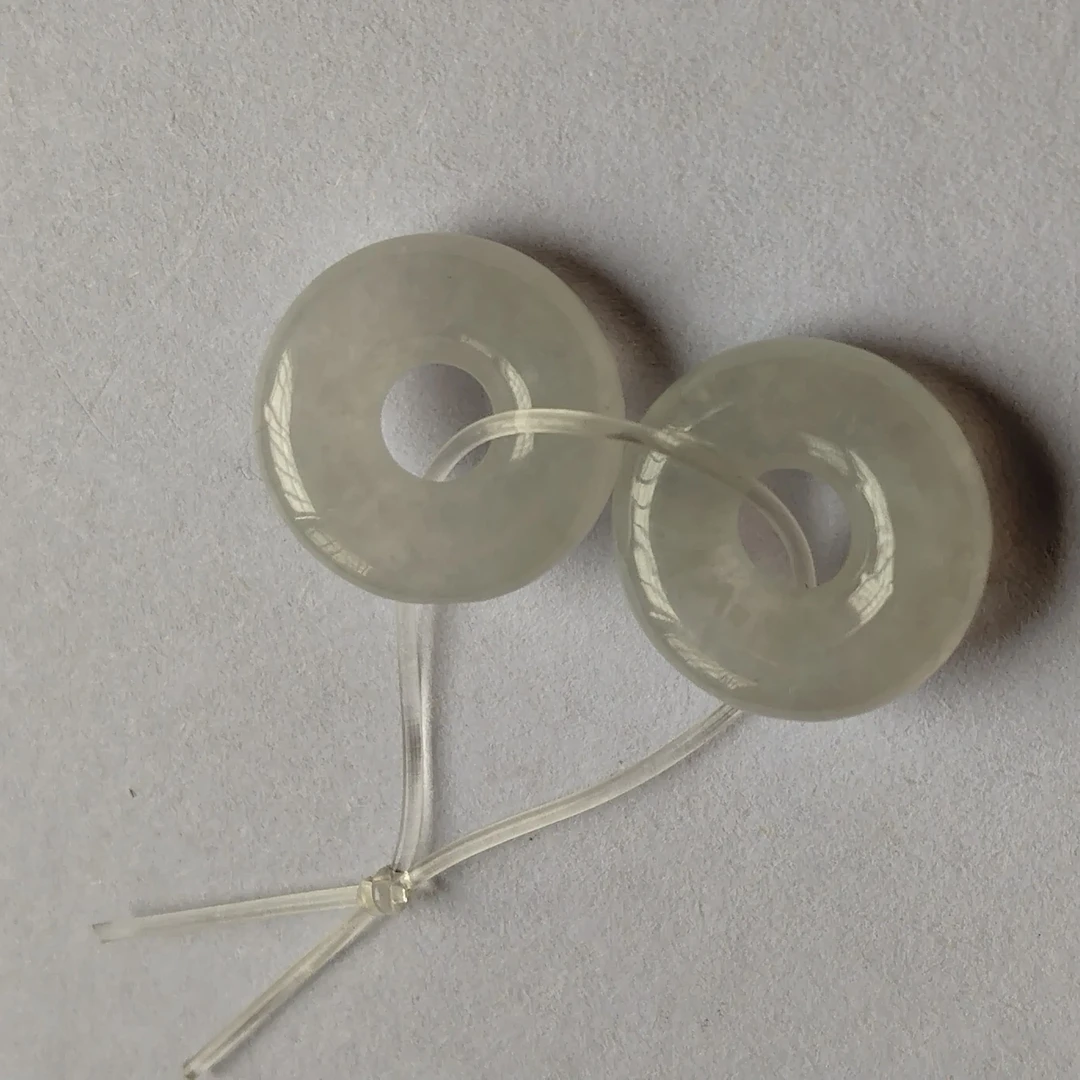 天然翡翠A货甜甜圈时尚百搭挂件