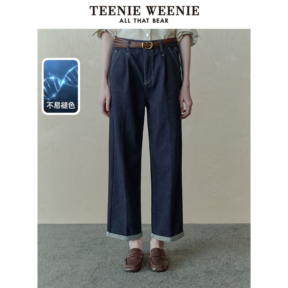 TeenieWeenie小熊牛仔裤25简约宽松通勤舒适直筒裤TTTJ251202W