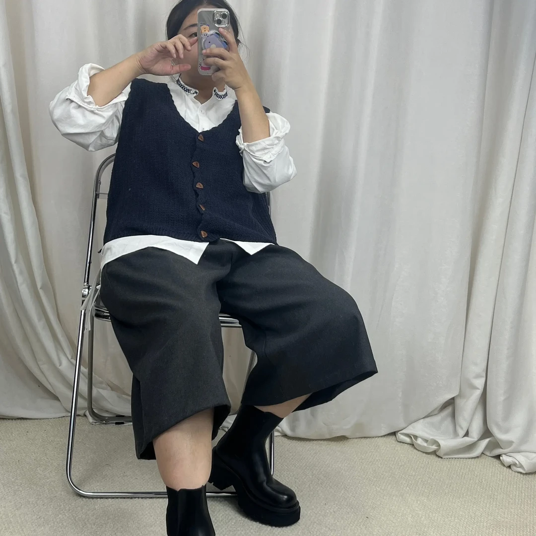 娜娜同款马甲➕衬衫➕5分裤
