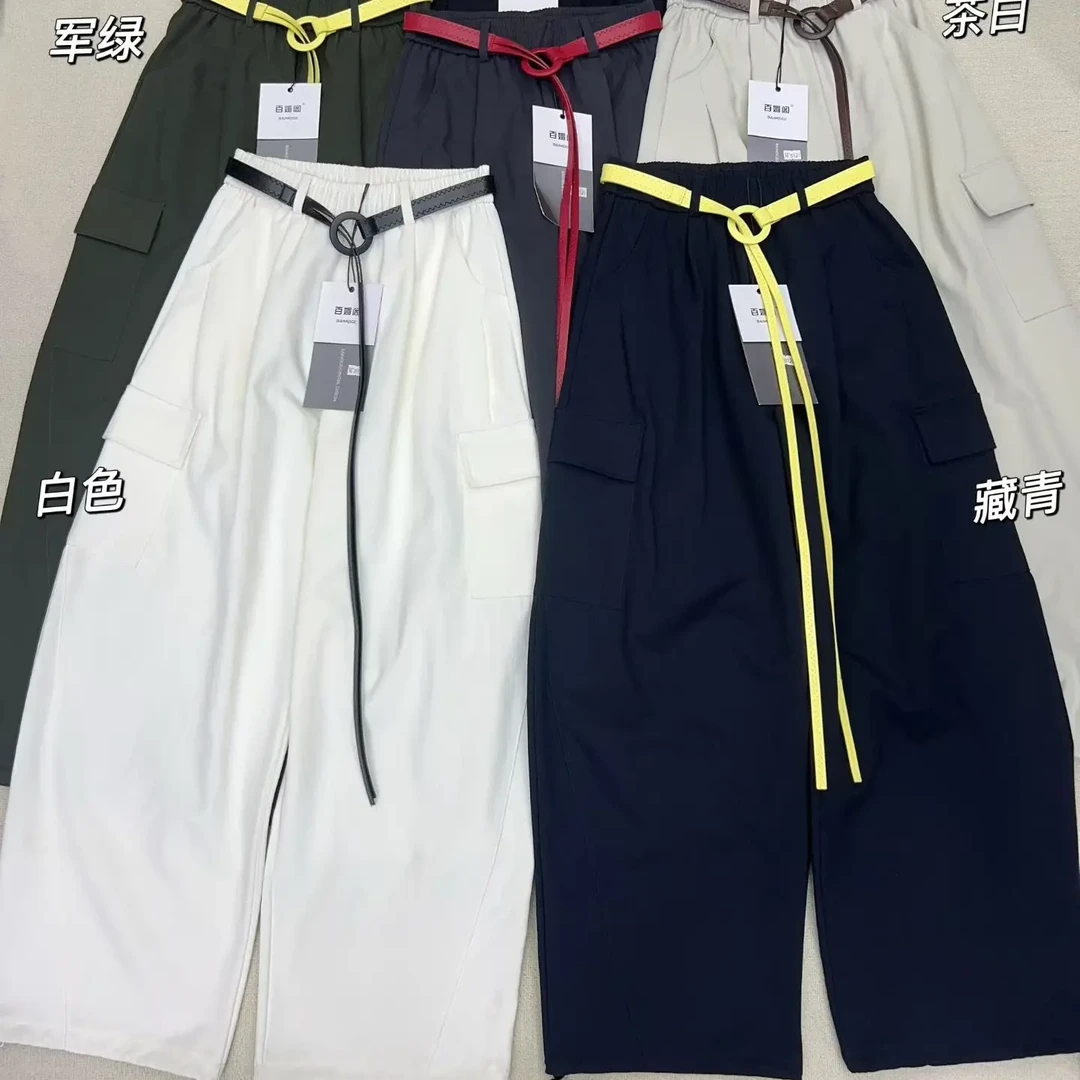 菲玥家秋款百搭休闲工装裤两穿8928