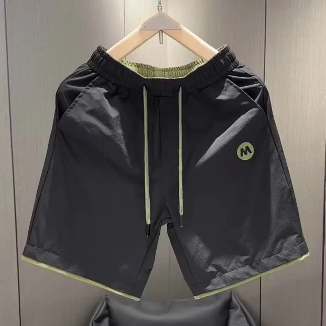 夏季潮牌新款透气休闲速干短裤男高档宽松百搭运动潮流沙滩五分裤