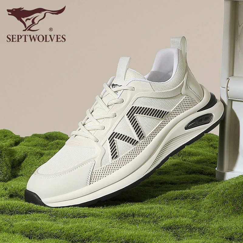 七匹狼男鞋休闲鞋秋季新款男生跑步鞋网面鞋子户外减震男士运动鞋
