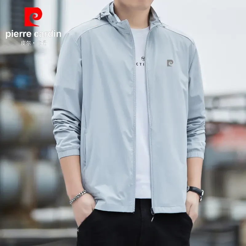 皮尔卡丹冰丝防晒衣男士夏季轻薄户外旅游透气防紫外线防晒服外套