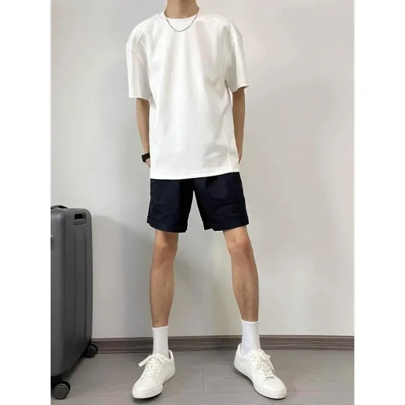 美式速干运动短裤男款夏季冰丝凉感直筒训练裤子不过膝四五分中裤