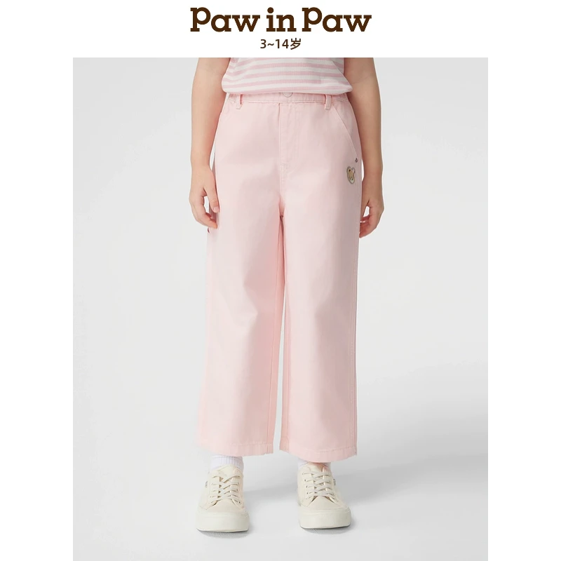 【冰氧酷】PawinPaw童装25年春夏新款女童休闲长裤牛仔裤PCTJF2221E