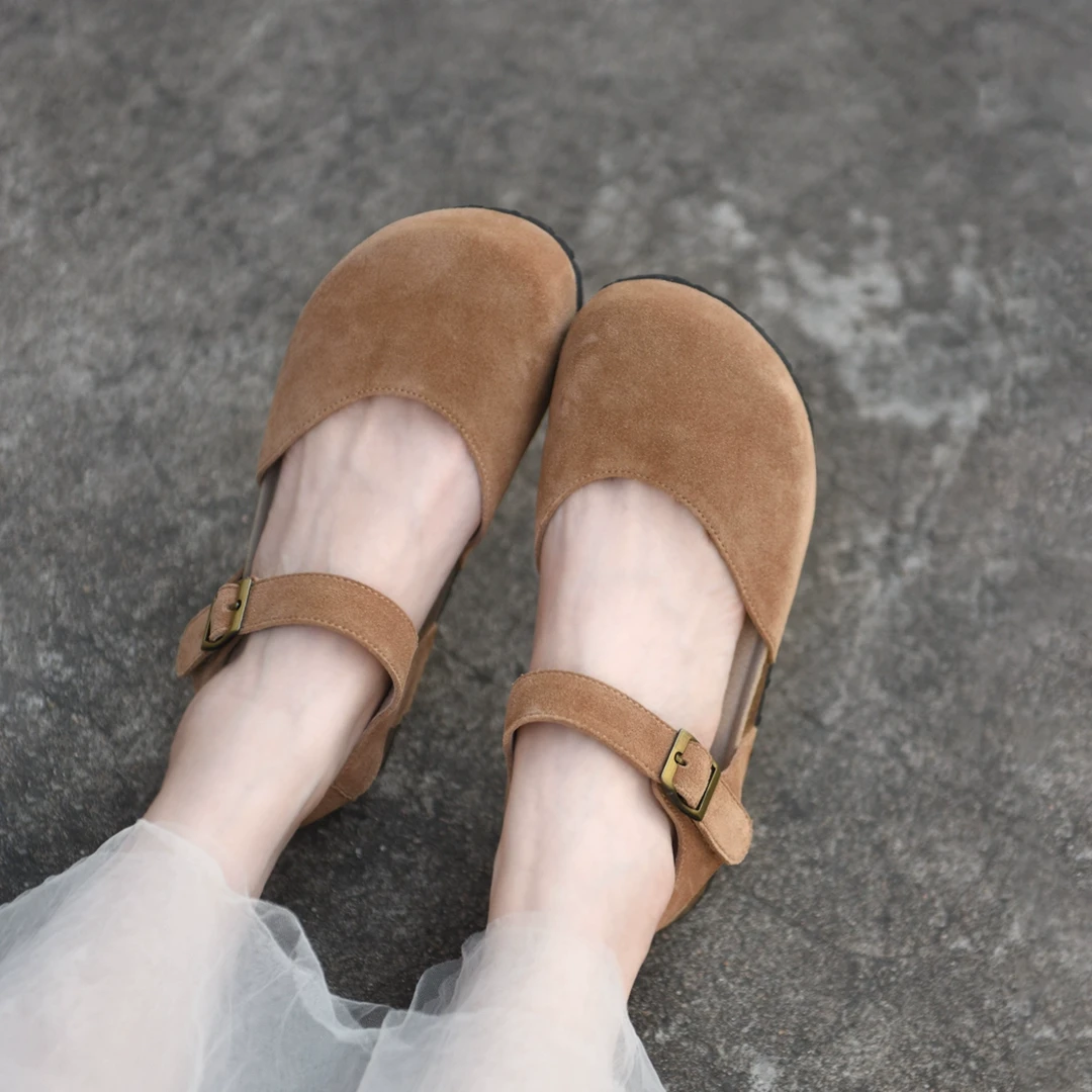 Artmu阿木原创博肯凉鞋女夏外穿新款后空休闲包头平底凉鞋2808-5