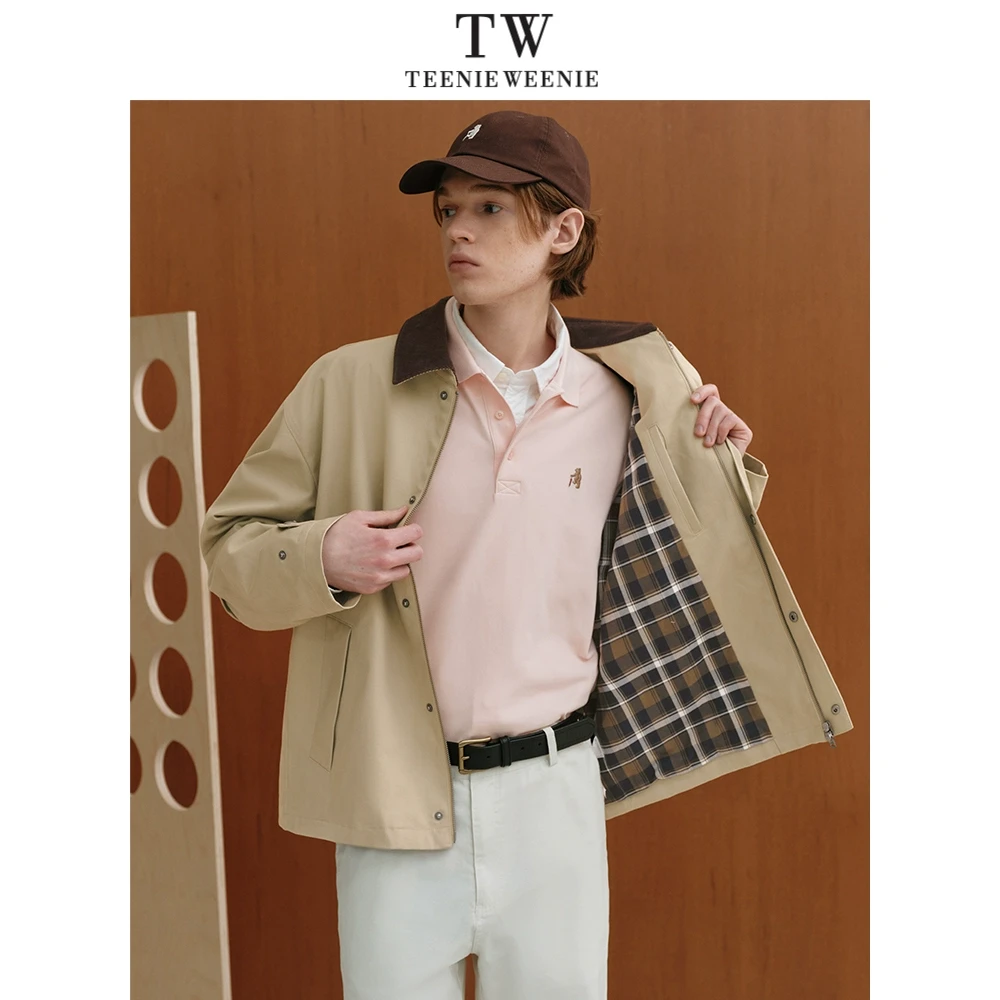 TeenieWeenie男装外套2025新款美式撞色翻领工装夹克TNJJ256410I