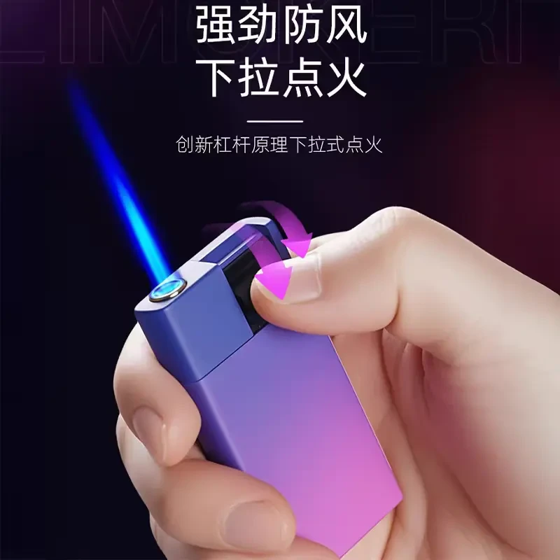 防爆防风双保障打火机防锈持久耐用可循环充气使用直冲防风蓝焰强