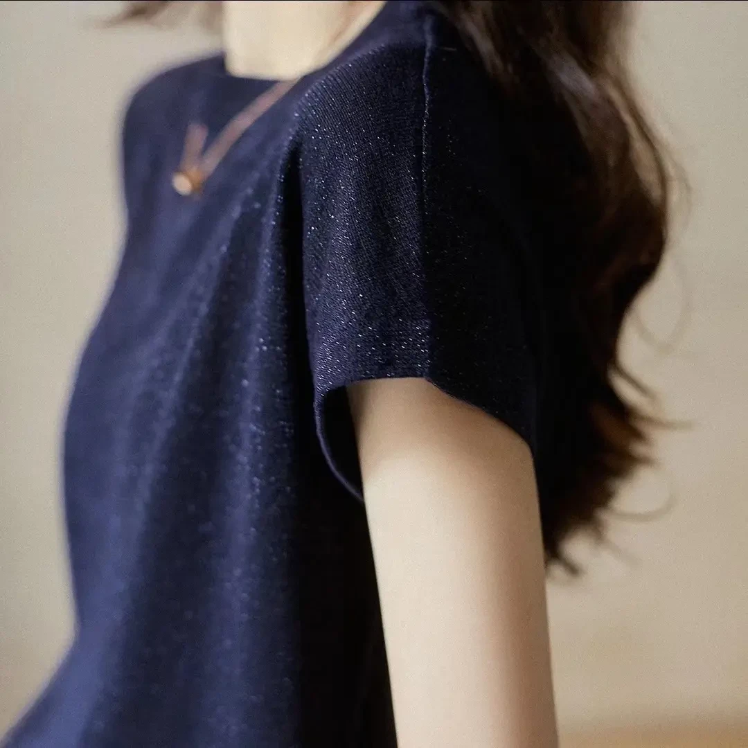 【运费补贴】短袖女夏季薄款圆领洋气T恤打底衫宽松上衣