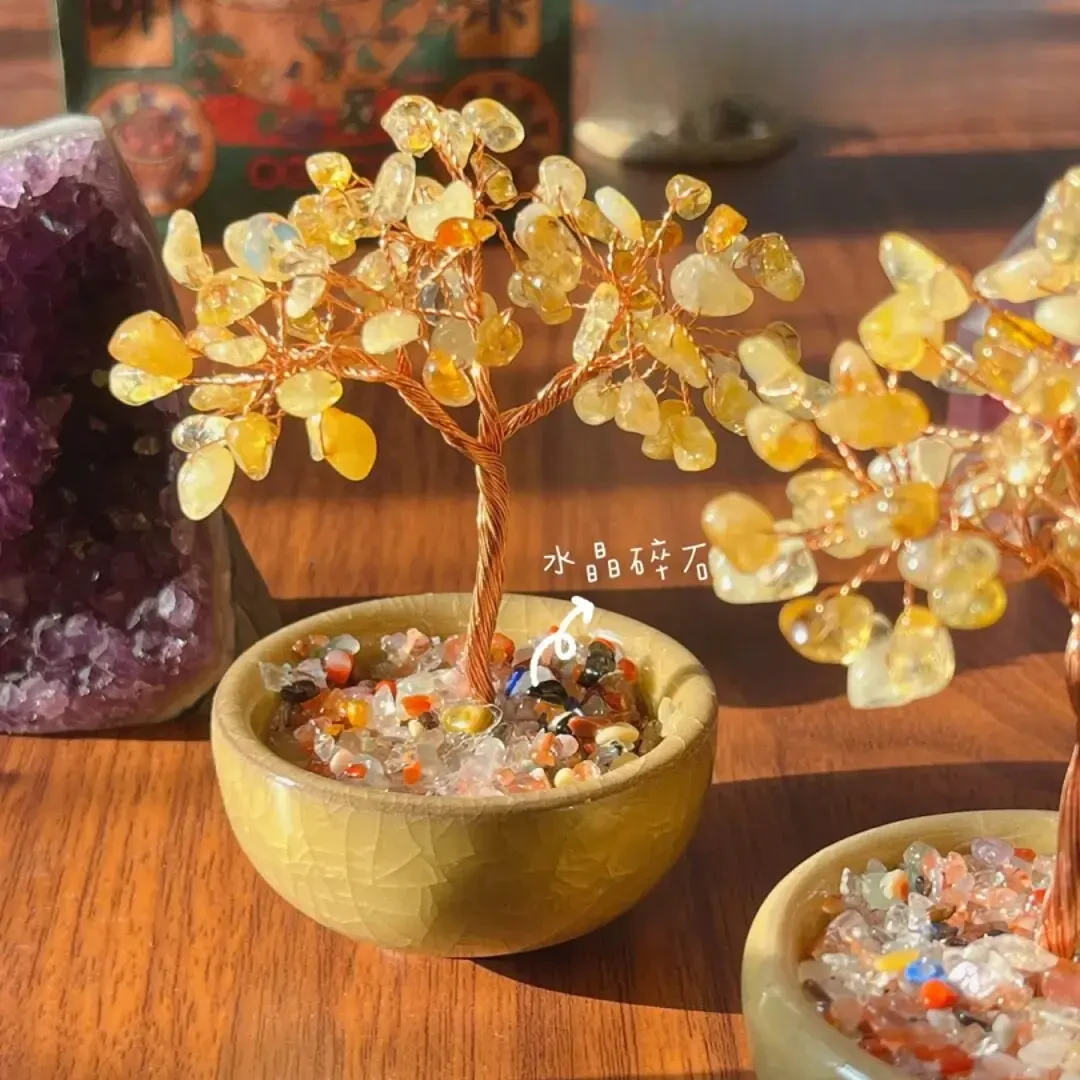 【一棵石头树】shuijing发财树摆件造型树桌面书房办公室创意382K