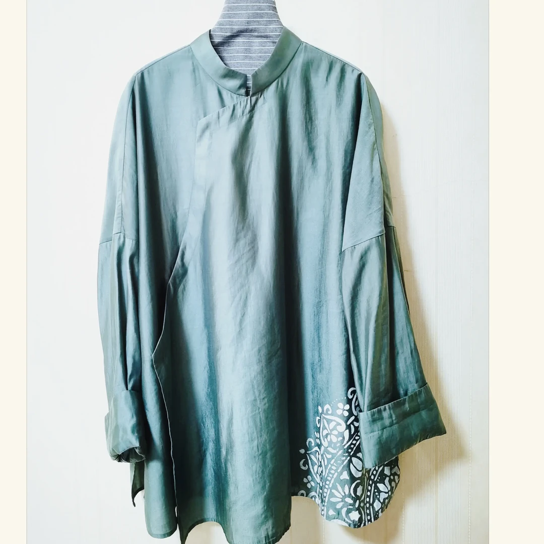 pf005-2026春夏原创无性别设计男女同款新中式亚麻天丝长袖上衣