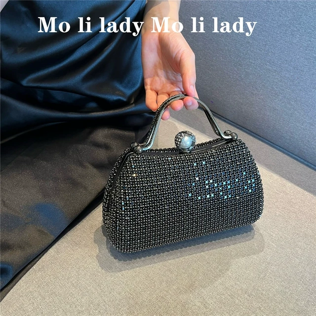 轻奢镶钻高端礼服手拿包镶钻包新款名媛配旗袍晚宴包女手提斜挎女