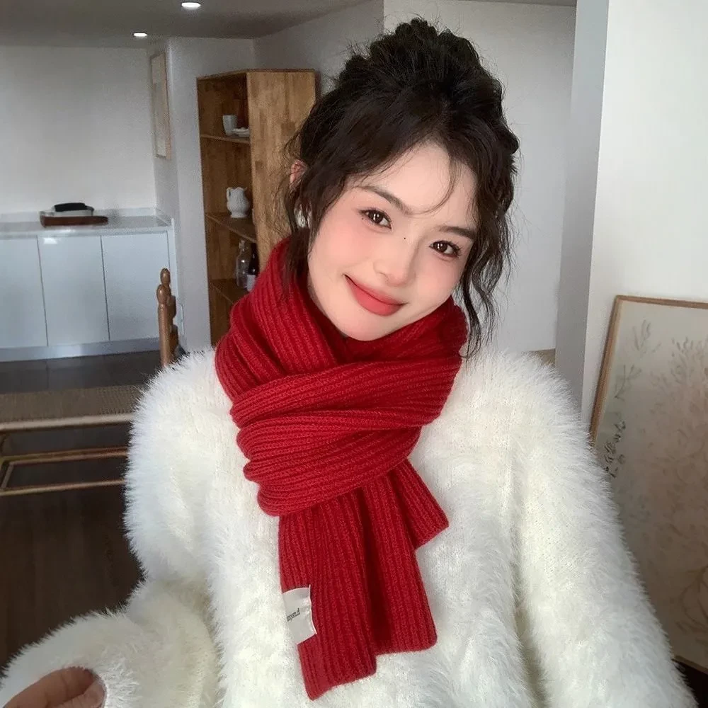 毛线针织围巾女秋冬季韩版百搭加厚保暖披肩氛围高级感学生围脖潮