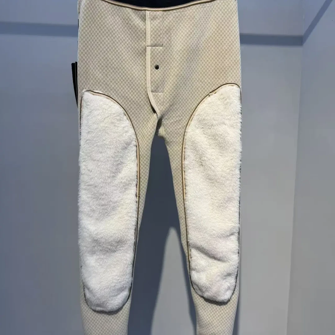 6028#菠萝格男士兔毛三护保暖裤