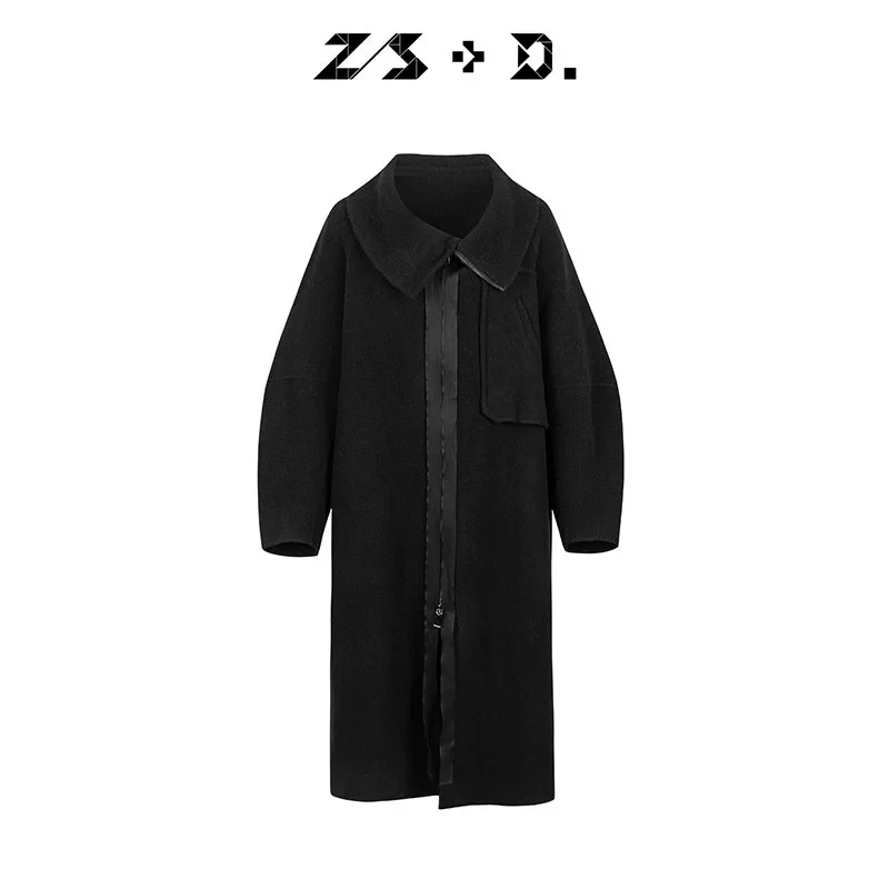 ZS+D.廓形大衣 冬季奢柔气质老钱风大衣761Y631Z