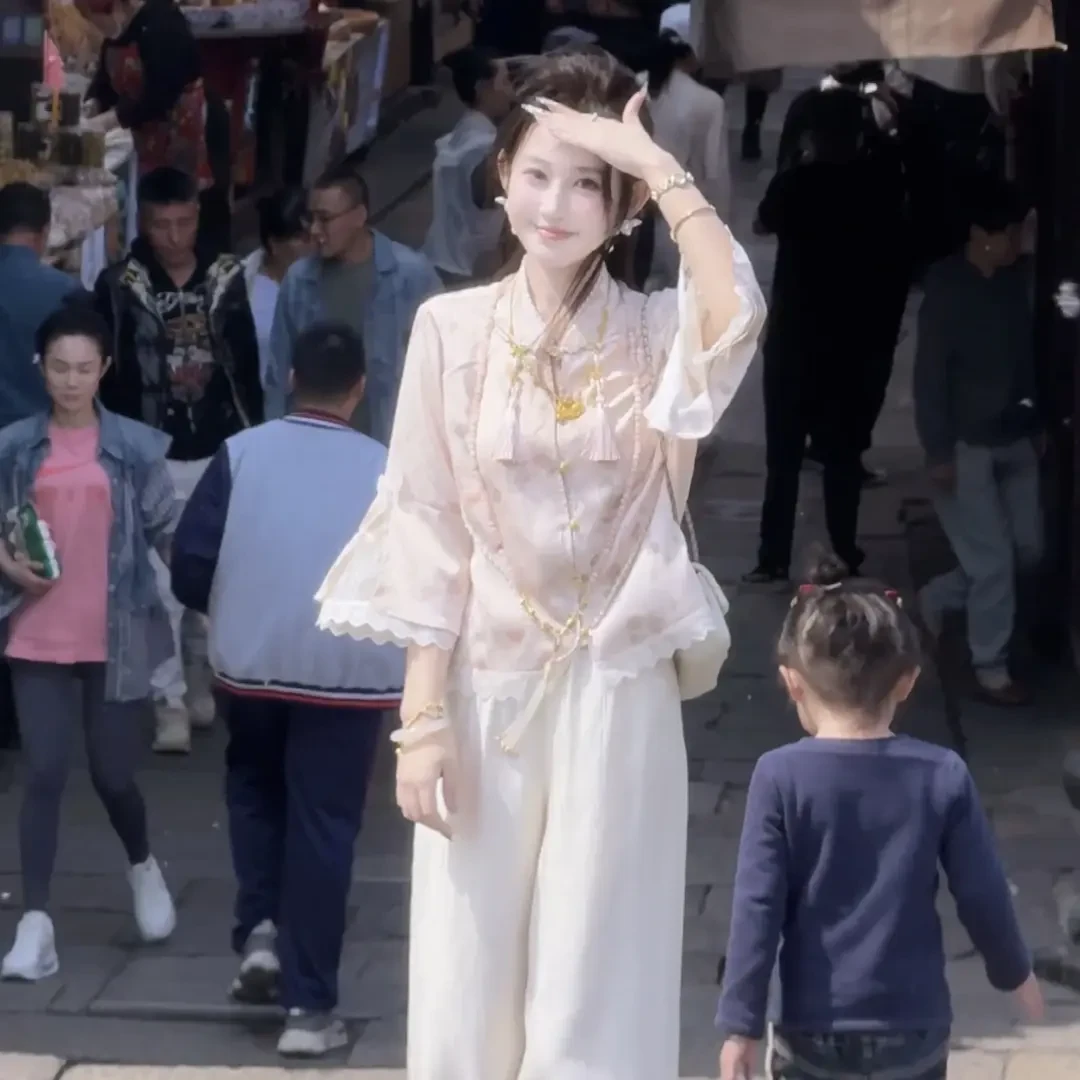 《摘星阁》自制 缎面国风流苏小衫系列 别致百搭外穿洋气上衣女装潮