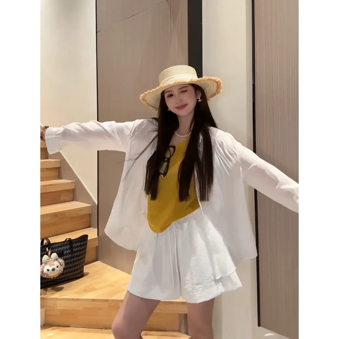 【运补8】新款多巴胺百搭纯色设计感时尚下装奶皮肌理短裤001