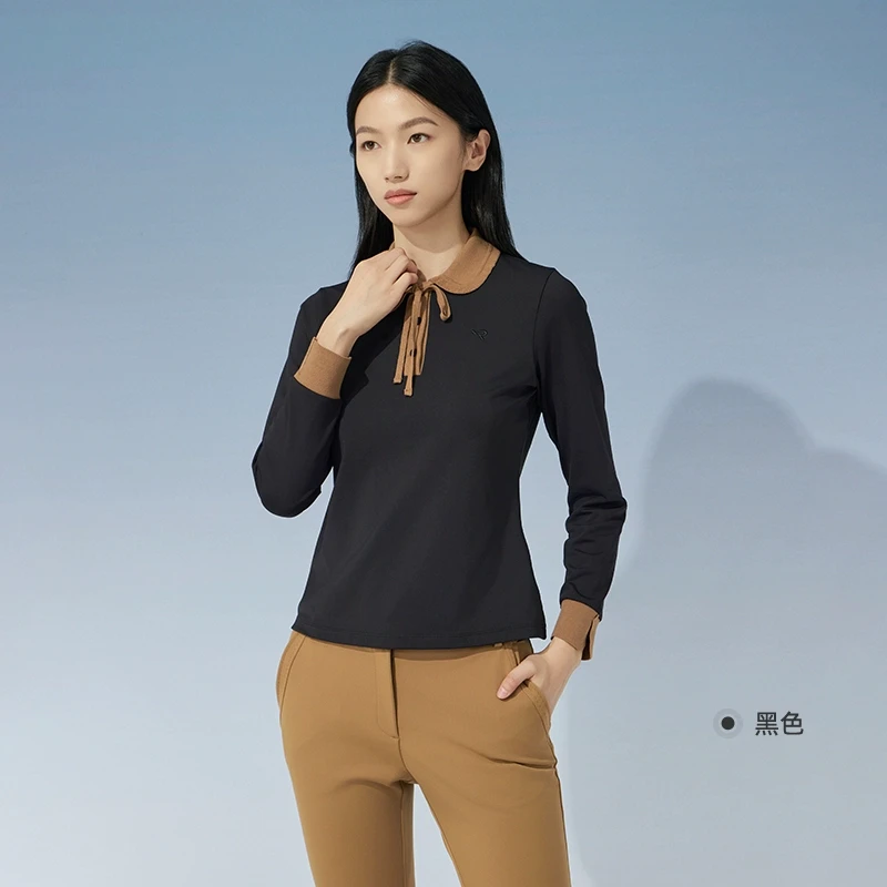 Rapido睿必度秋冬女高尔夫蝴蝶结POLO衫雳霹道CP4941Z32
