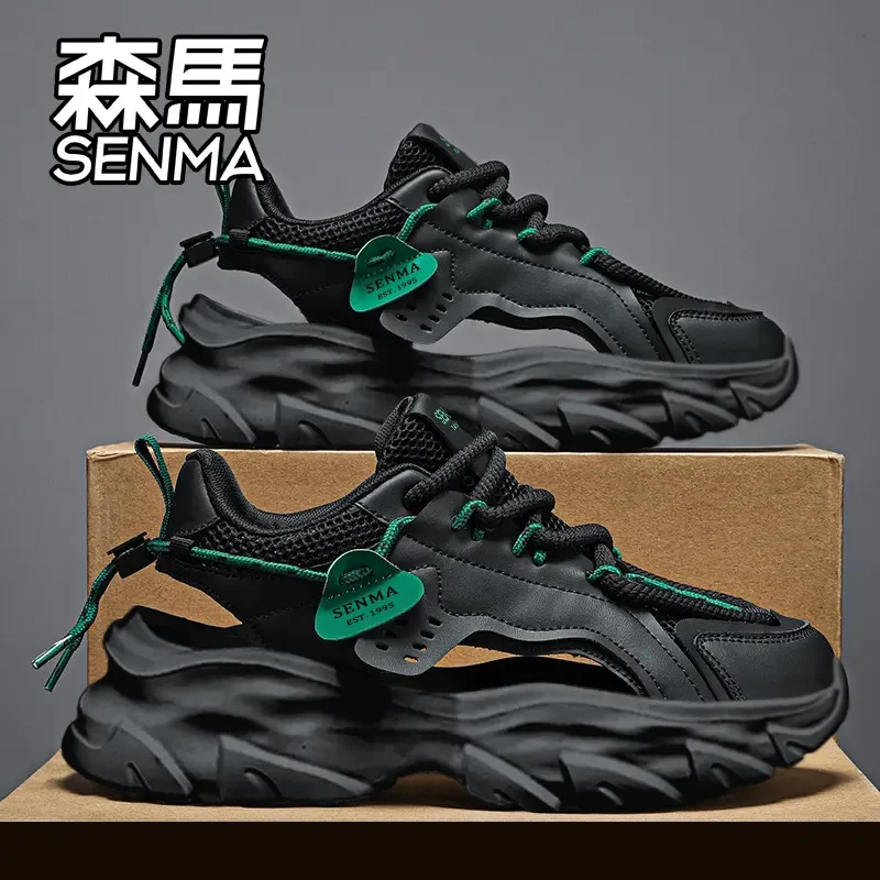 森马凉鞋男2025秋季厚底增高外穿百搭休闲运动网面镂空透气老爹鞋