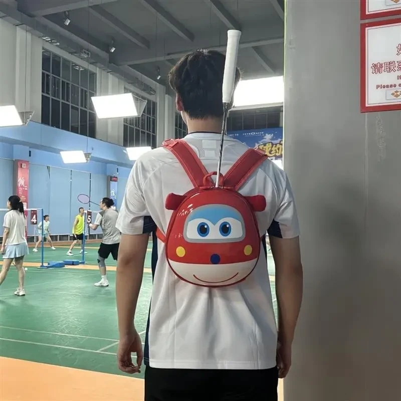 超级飞侠书包羽毛球包大学生可爱双肩包摩托车机车包宿舍朋友创意