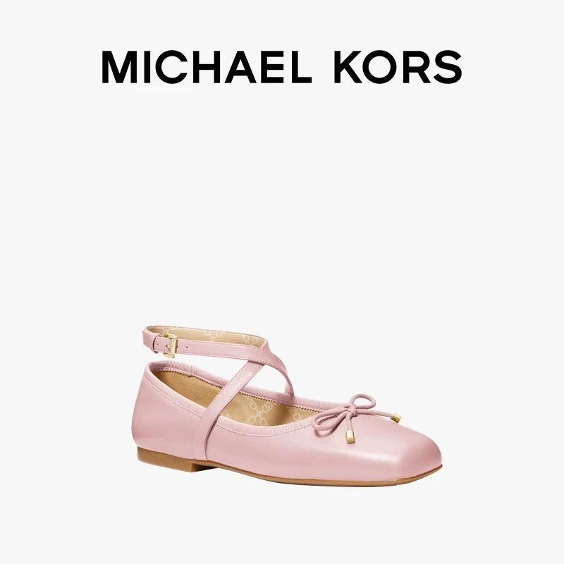 MICHAEL KORS MK Collette 女羊皮革平底芭蕾舞鞋