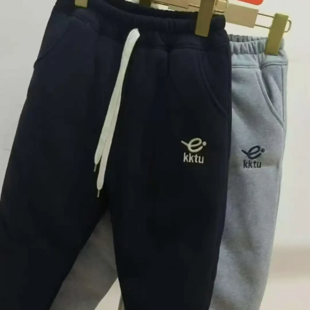 男女童冬季加厚蚕丝保暖休闲长裤一条过冬2025