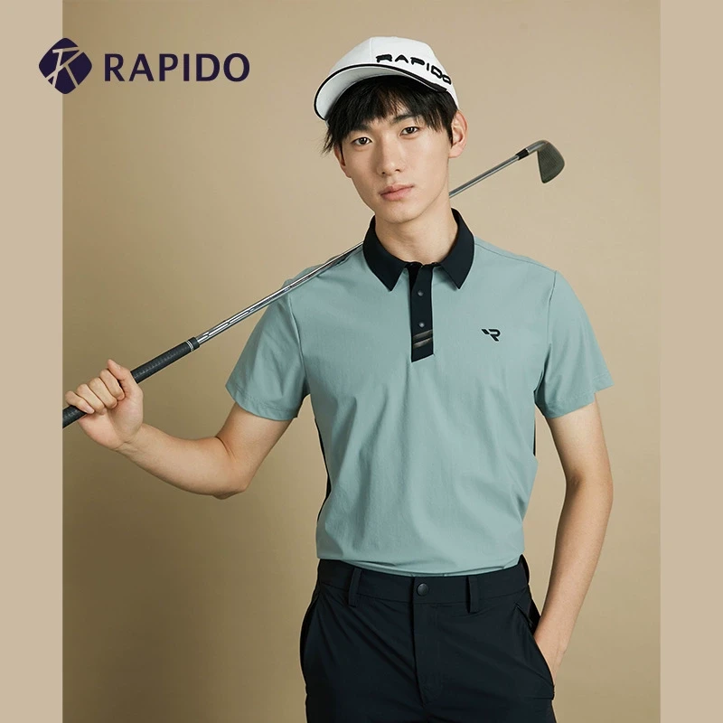 RAPIDO雳霹道夏季男子GOLF高尔夫撞色翻领短袖POLO衫CN3342Z03