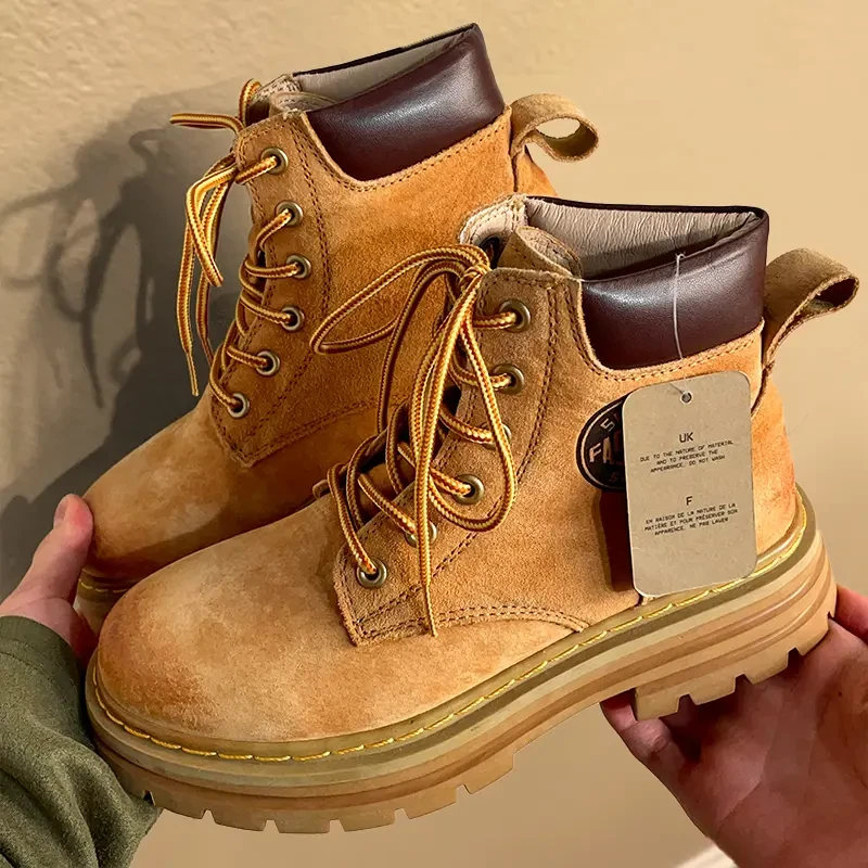 【香港kgmt&Clothes专柜正品】真皮工装短靴大黄蜂马丁靴