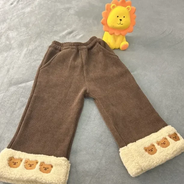 女童冬季新款加绒加厚保暖韩版时尚百搭洋气休闲长裤